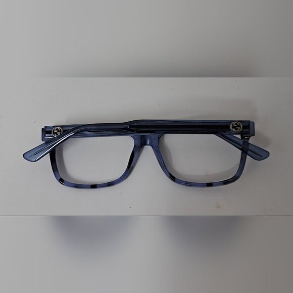 Gucci Eye Glasses Frames Blue Black Italy Square GG 3765 YV5 53mm 53-15-140 - Picture 6 of 16